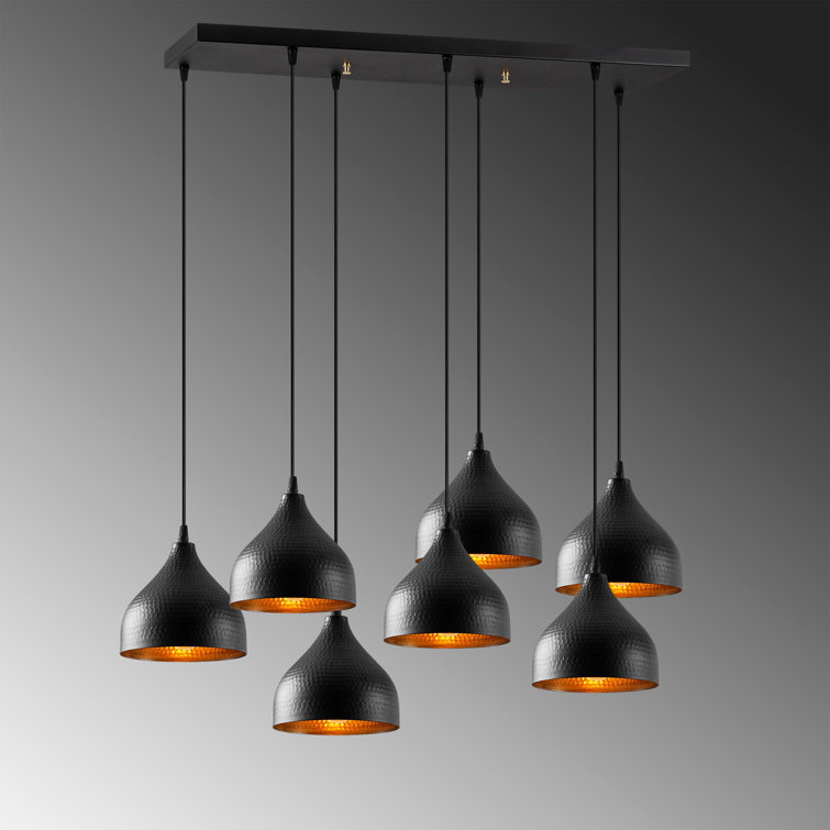 East Urban Home Manitowoc 7 Light Kitchen Island Dome Pendant Wayfair